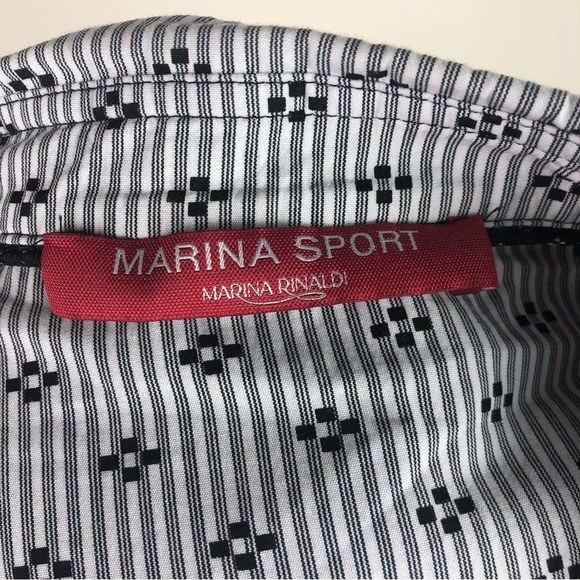 Marina Rinaldi Sport Cotton Button Down Shirt Trapeze Relaxed Fit Size 8 - Picture 5 of 8